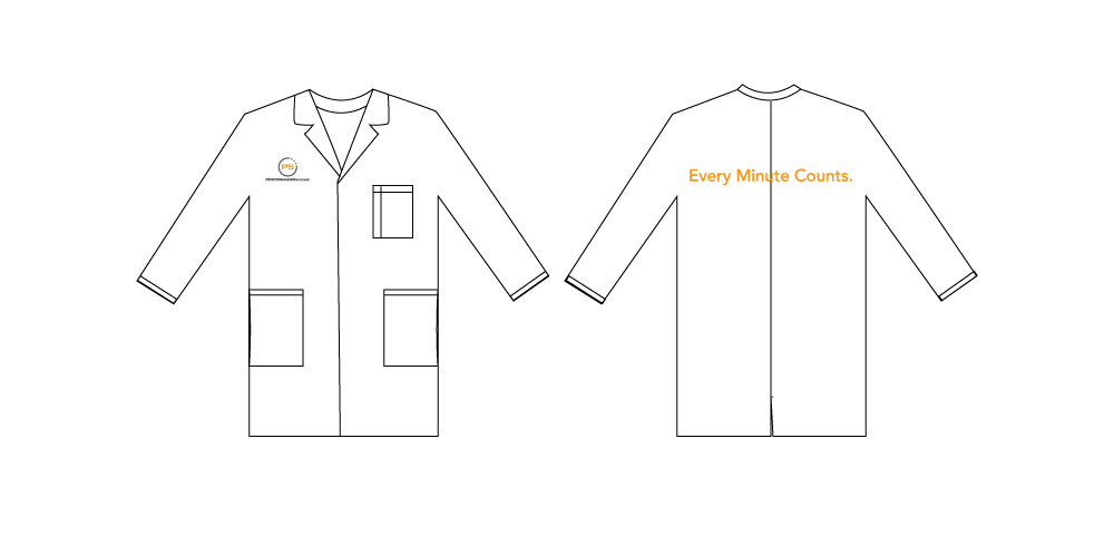 Matrex Exhibits Booth Collateral Lab Coat Sketch