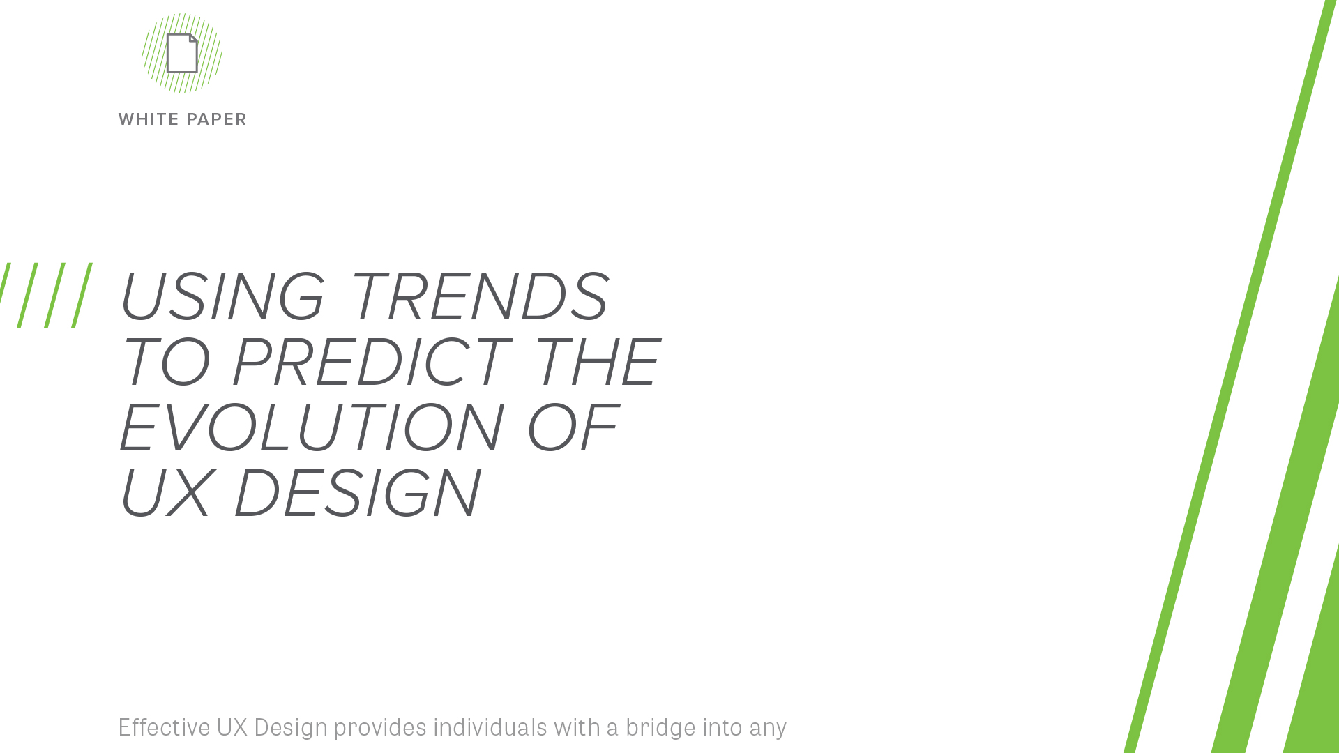 Using Trends to Predict the Evolution of UX Design