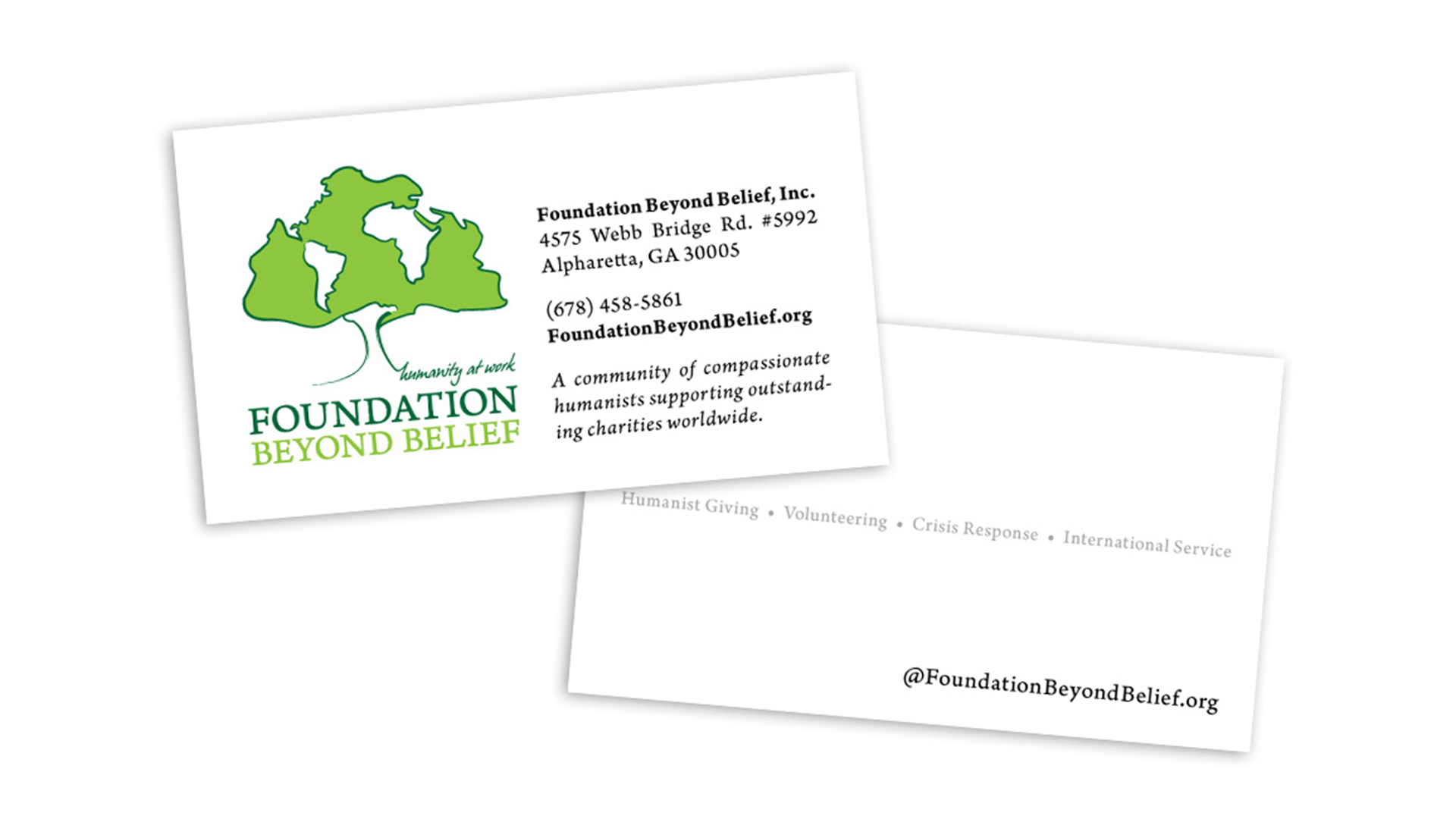 Foundation Beyond Belief Business Cards