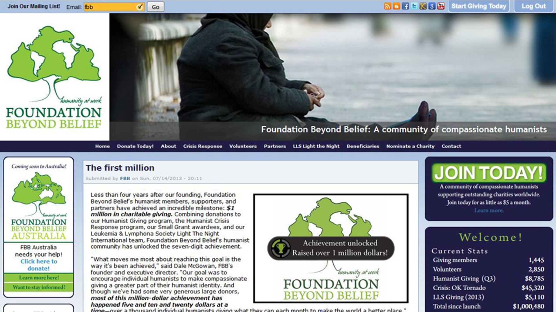 Foundation Beyond Belief Responsive Drupal Site
