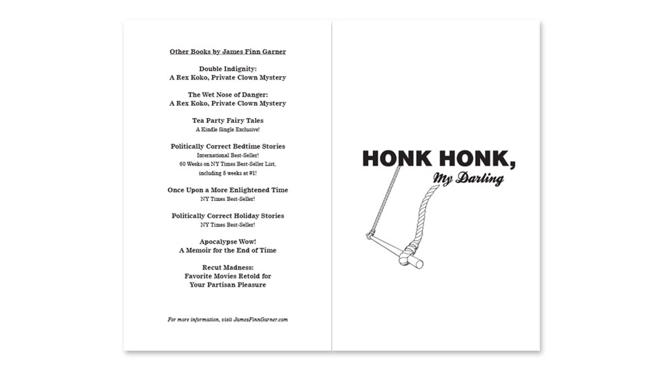 “Honk Honk, My Darling” Book Layout