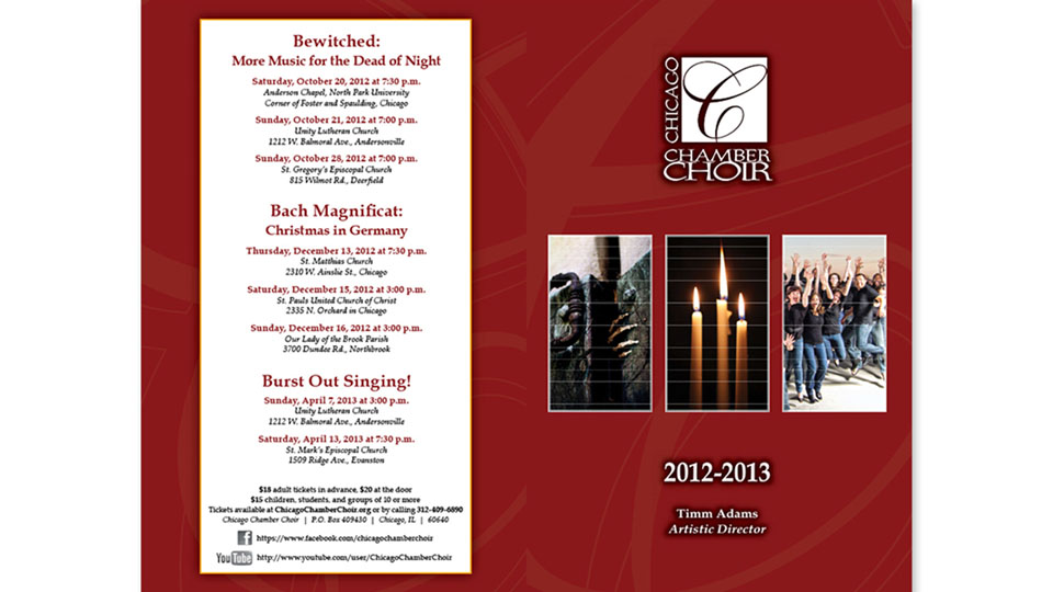 Chicago Chamber Choir’s 2012-13 Season Program
